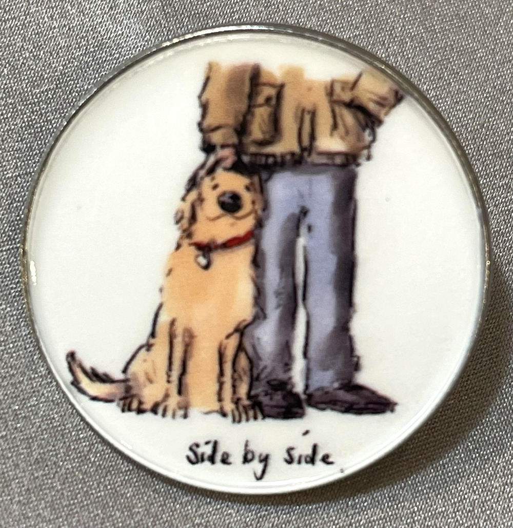 NWOT Dog & Dad Lapel Pin Brooch Pet Family Walk Obedience Training Love